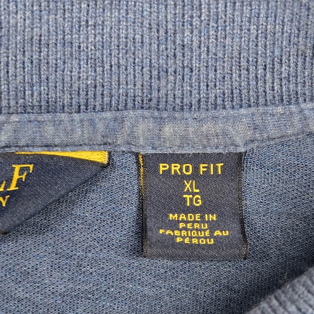 Polo Golf Ralph Lauren Polo Shirt Mens XL Blue Pro Fit Big Pony Casual Peru - Picture 10 of 16